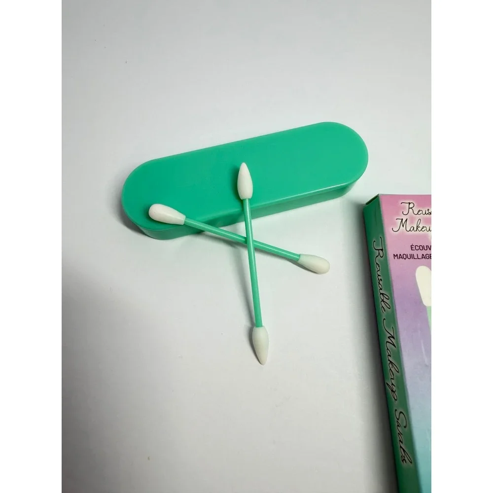 Two Sets of Aria Beauty‎ Reusable Makeup Swabs with Cases and Silicone Tips